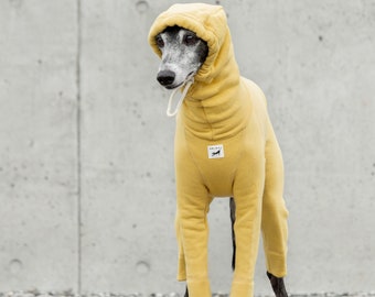 Italian Greyhound Clothing, Sweat Hoodie, Hoody, Hooded, Jammies, Jumpsuit, Romper, Onesie Cotton100% [LEMON]