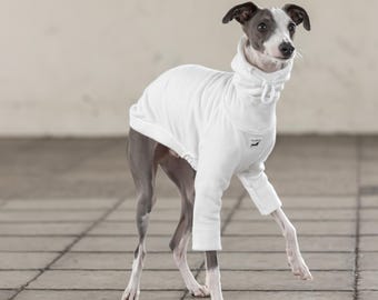 Italian Greyhound Clothing, Hoodie, Hoody, Hooded Sweatshirt, Hooded Jumper, TSURIAMI Sweat, Cotton100% [WHITE]
