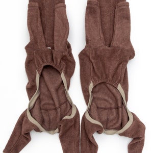 WIDE & WARMTH ver. / Italian Greyhound Clothing, Fleece Jammies,Jumpsuit,Romper,Onesie PLUM