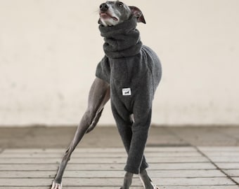 Italian Greyhound Clothing, Fleece Tee [CHARCOAL]