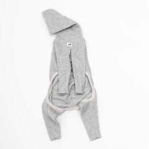 WIDE & WARMTH ver. / Italian Greyhound Clothing, Fleece Jammies,Jumpsuit,Romper,Onesie ICE