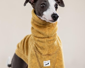 Italian Greyhound Clothing, Fleece Tee [MUSTARD]