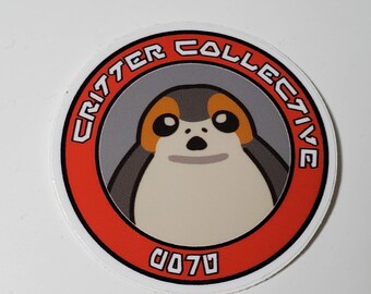 Critter Collective Porg 2" Vinyl Sticker