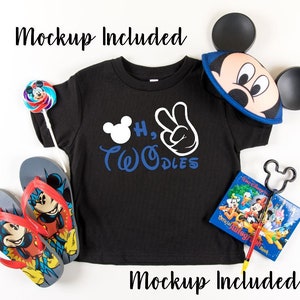 Oh TWOdles second Mickey birthday SVG PNG Cut FIle, 2 Mockups Included, 2nd birthday svg, instant file, Two year old Shirt, Cricut, JPEG