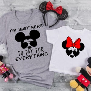 Ich bin nur hier für alles Mickey SVG Datei PNG geschnitten Datei, Disney Dad Mom Svg Instant-Datei, Cricut, jpg, JPEG, Png, Urlaub download