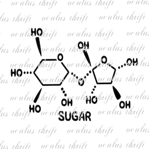 Sugar Molecule SVG - Silhouette Cut File