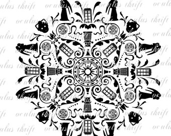 Doctor Who Damask Cut File