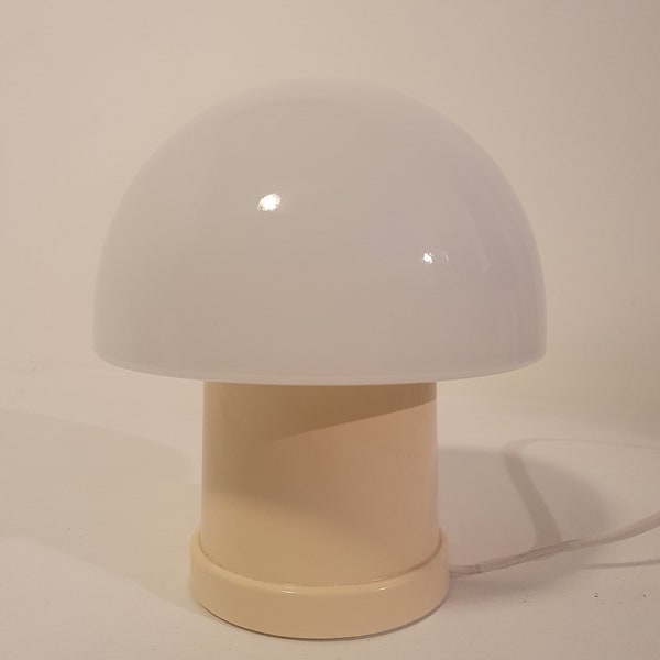 Weiße Pilz Vintage Tischlampe Space Age von Massive