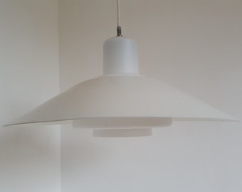 Lámpara colgante vintage estilo danés blanca