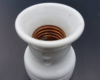 Vintage Porcelain Light Socket from Denmark antique