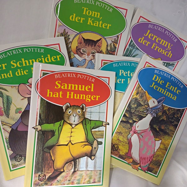 Jeremy der Frosch, Tom der Kater, Peter der Hase, Die Ente Jemima, Samuel hat Hunger, Der Schneider und die Mause, Beatrix Potter Books 1996