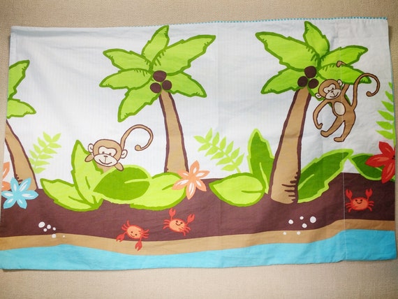 Jungle Animal Monkey Pillowcase Vintage Pillow Case Cover Etsy