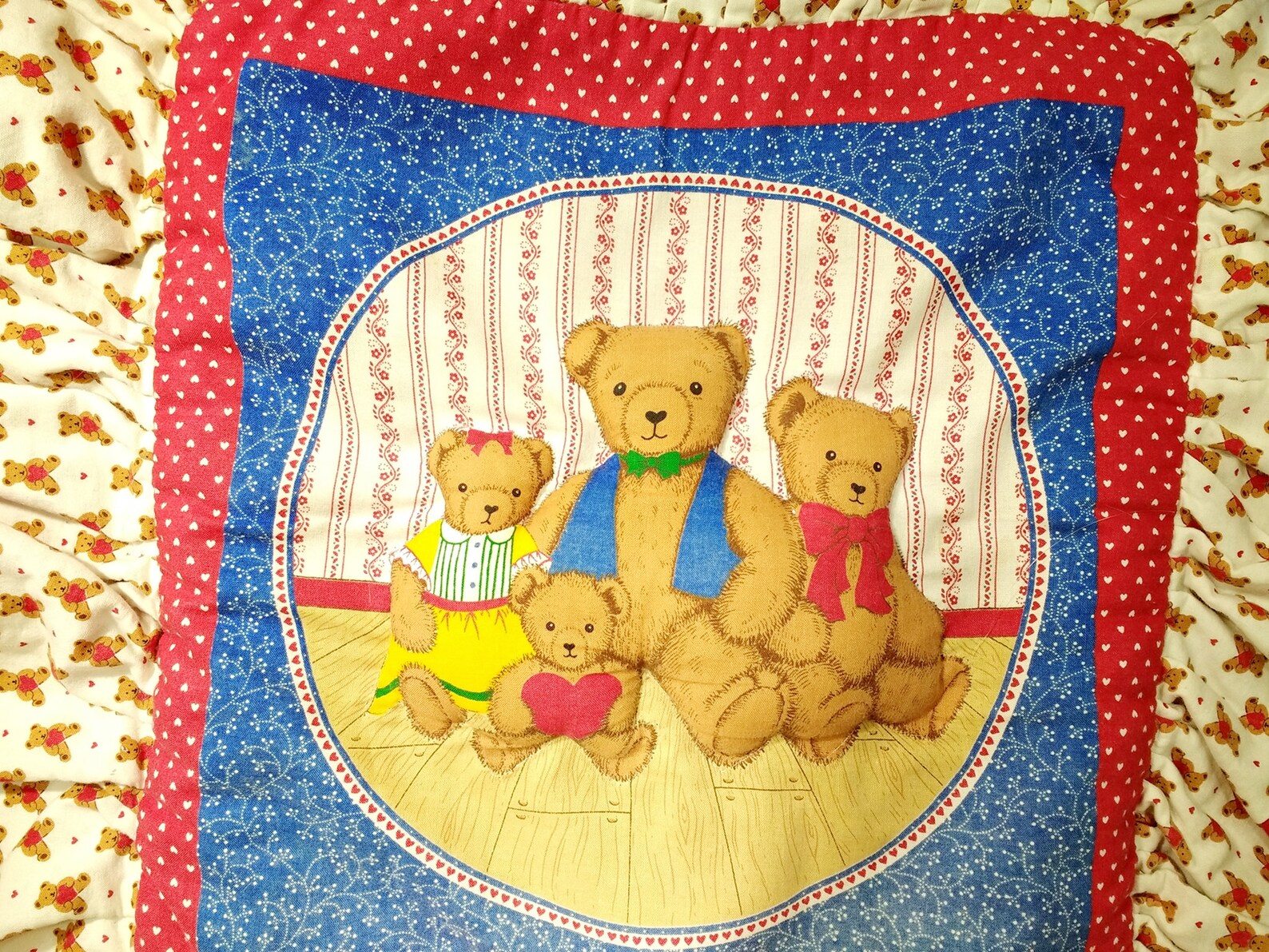 teddy bear cushion cover