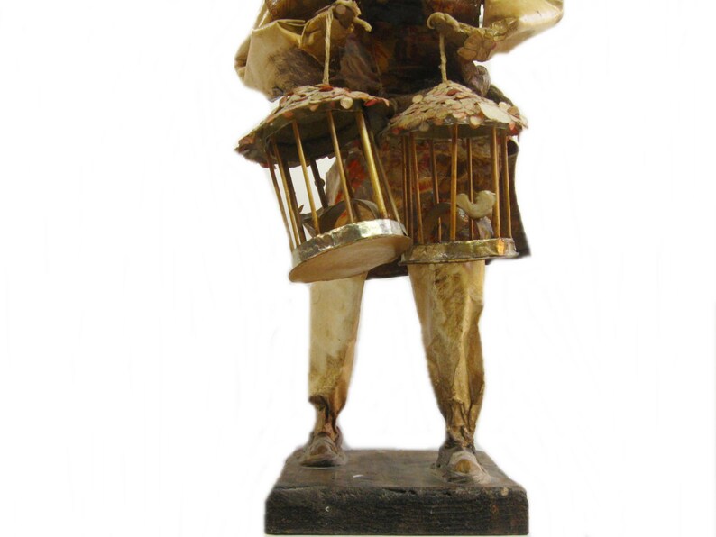 Vintage Paper Mache Man With Bird Cages Mexican Folk Art Home Decor 12 Tall Sculpture Art Collectibles Delage Com Br