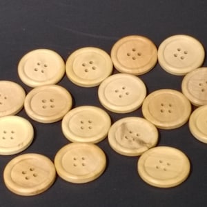 20 pc Wooden Buttons 4 Holes Round Buttons 1 inch (25mm) Sewing Craft Supplies