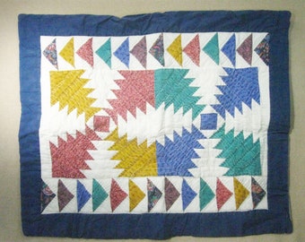 Vintage Quilted Hand Stitched Pillow Sham Standard Size