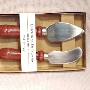 Vintage Cheese Utensils Set of 2, Housewarming Gift