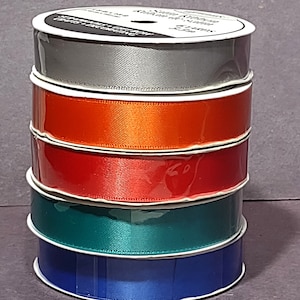 Satin Ribbons 5/8-Inch, 6 Yards, 5 Rolls