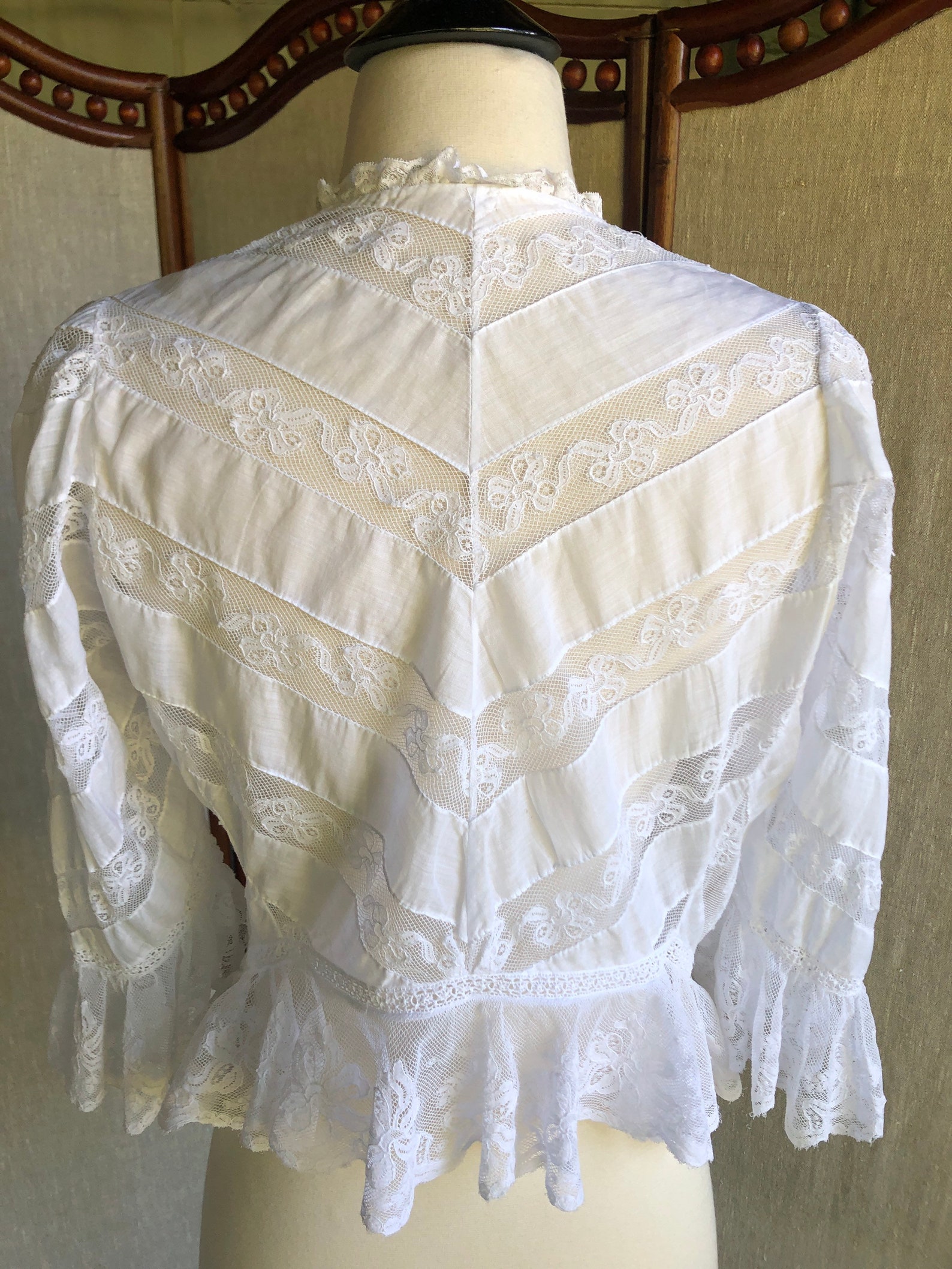 Antique Edwardian Lace Combing Jacket Boudoir Jacket | Etsy