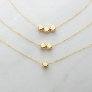 Cube beads Necklace, Minimalist Jewellery for Women