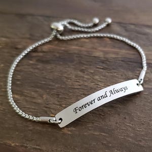 Personalisiertes Namens- und Datumsarmband aus Edelstahl mit verstellbarem Schiebeverschluss, Gold, Silber, Roségold, Koordinaten-Geschenk, Gravur mit Handschrift oder Zeichnung