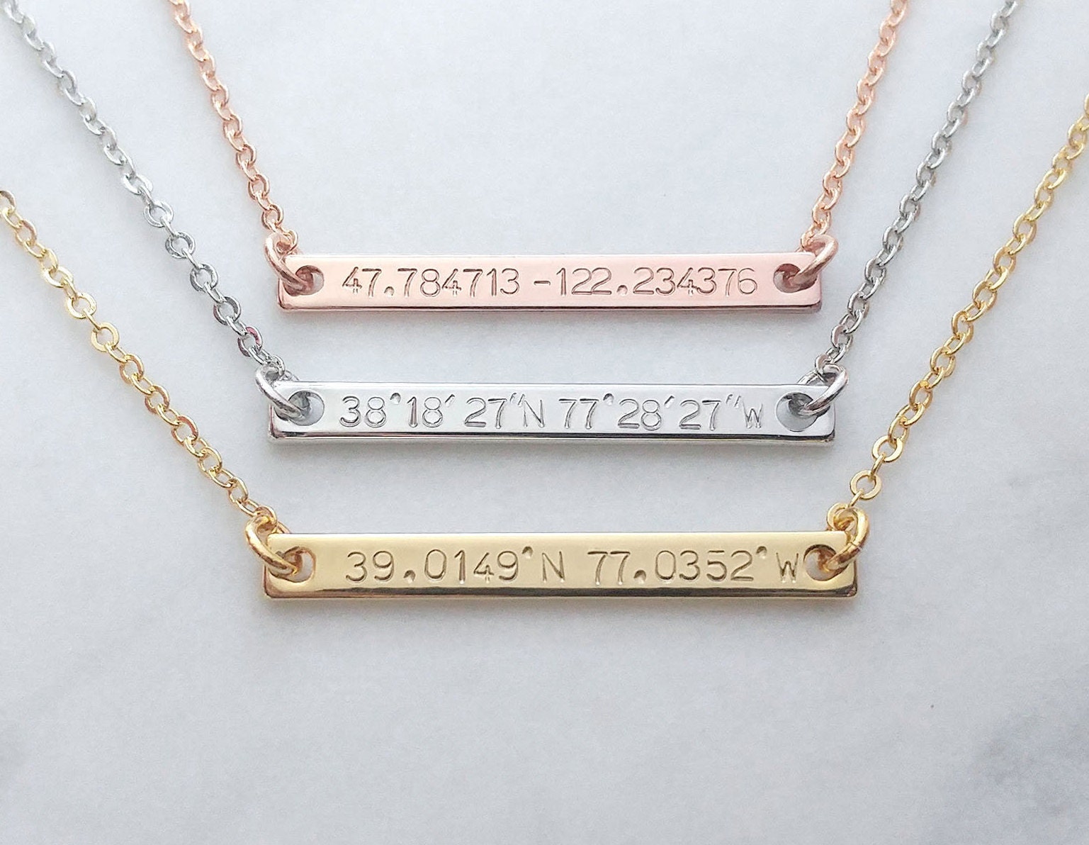 Personalized Modern Monogram Bar Necklace – Zen and Zuri