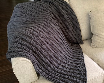 Chunky crochet afghan