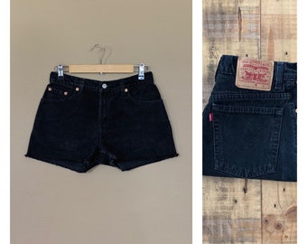 black levi shorts womens