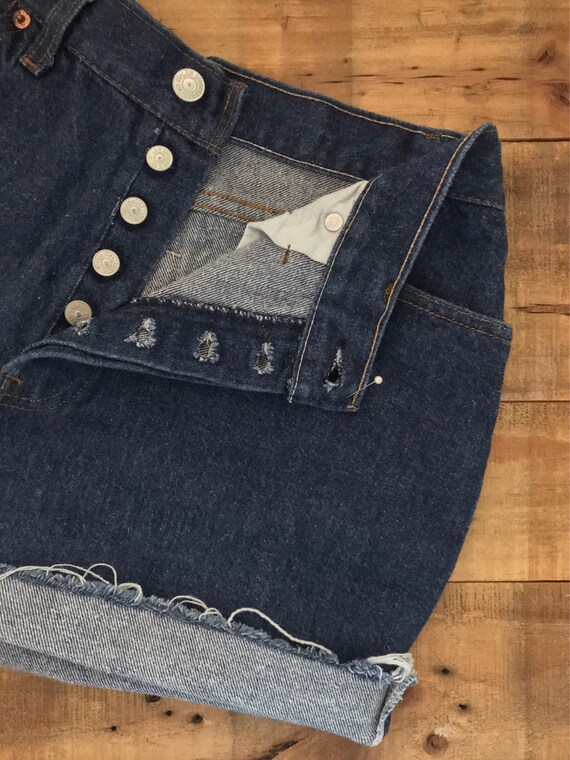 27" Levis 501 High Waisted Shorts Denim/Levis Sho… - image 10