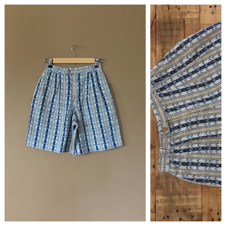 Small 90's Plaid High Waisted Shorts/Plaid Shorts/90s shorts/High Waisted Shorts/Cotton Shorts/90s plaid clothing image 1