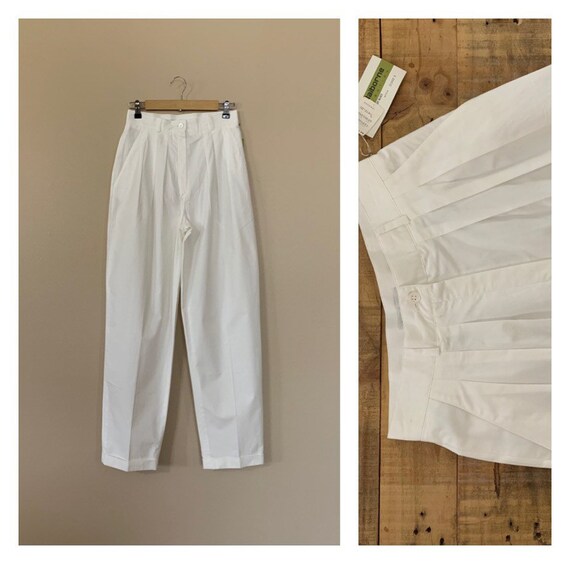28/29” White Pants High Waisted Cotton / Women’s C