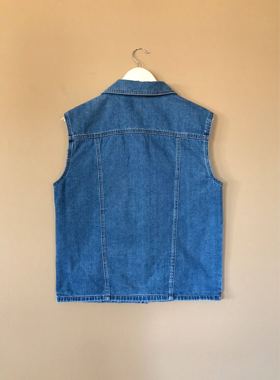 90s Vintage Lee Denim Vest Shirt / 90s denim shir… - image 4