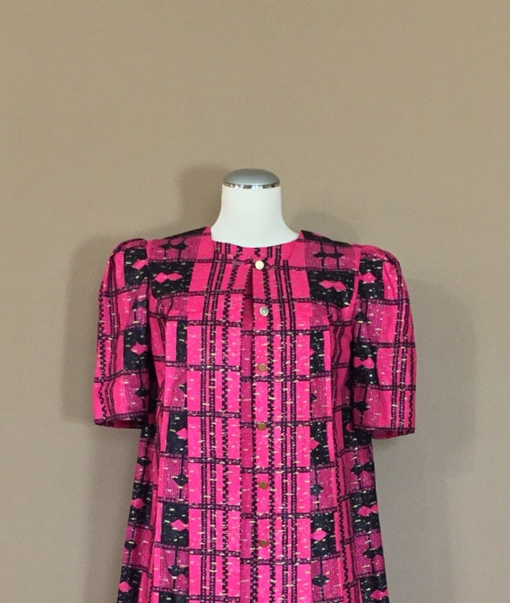 Abstract 80s Dress / Vintage Dress / 1980s Dress … - image 1