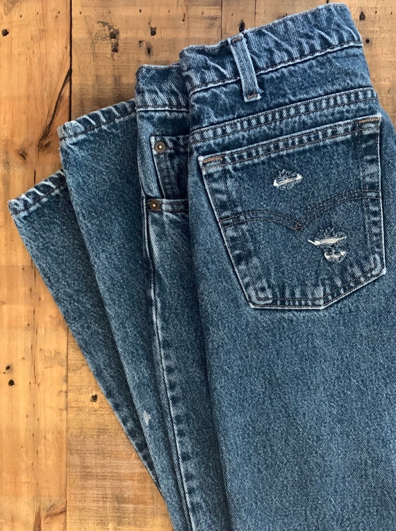 30" Levis High Waisted Jeans Ripped / Levis 550 /… - image 5