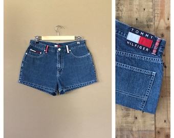 Tommy Hilfiger Shorts/Vintage Tommy Hilfiger/90s pantaloncini/Levi High Waisted Denim Shorts/Jean Shorts/Cutoff Shorts