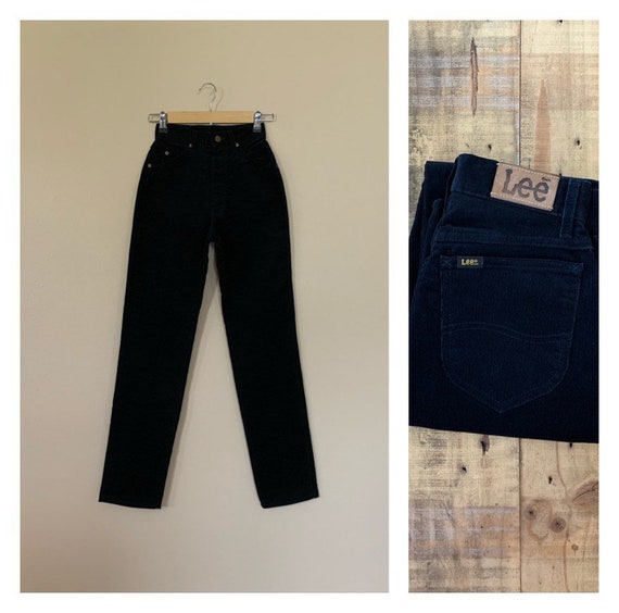 23”/24" High Waisted Lee Corduroy Pants Black / Wo