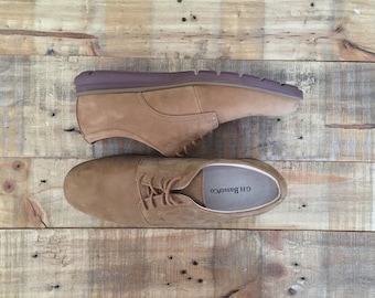 Vintage Mens Leather Oxfords / Brown Oxfords / Oxford Shoes / Oxfords Mens