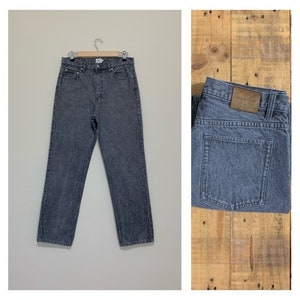 32” Calvin Klein Jeans Gray High Waisted / 90’s High Waisted Jeans / Calvin Klein Jeans Size 11 / 90’s  High Waisted Jeans Straight Leg