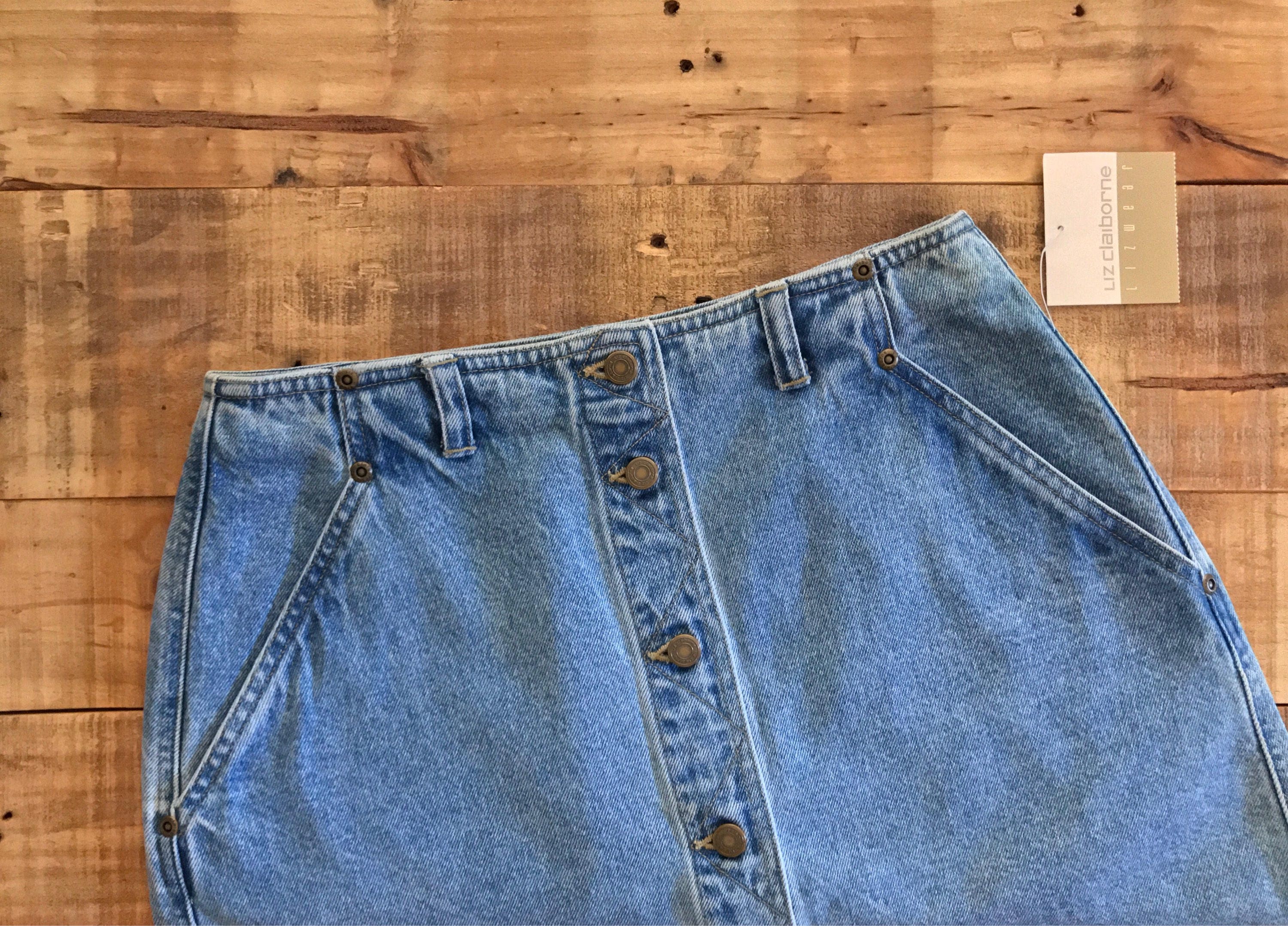 27 High Waisted Denim Skirt/90s Denim Skirt/jean | Etsy