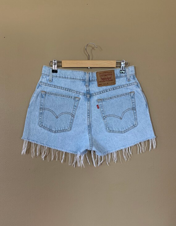 31/32” Levis High Waisted Shorts / 90s Levis Shor… - image 4