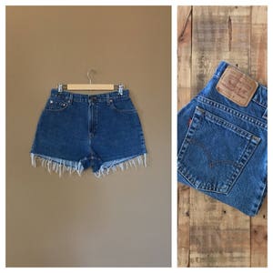 levi high waisted jean shorts