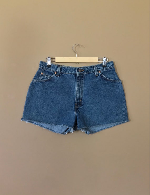 Waist 31" Levis High Waisted Shorts Denim / Levis… - image 2