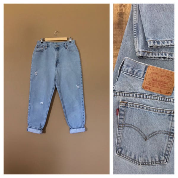 Waist 31 Levis High Waisted Jeans/ Levis 550/90s Jeans/Vintage High Waisted Jeans/Mom Jeans/Acid Wash Jeans/Jordache Jeans / Guess Jeans