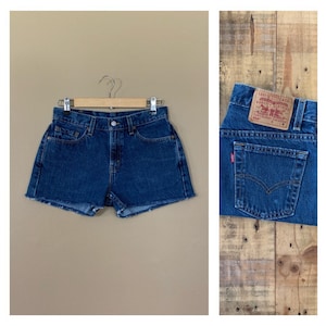 29&quot; Levis Shorts High Waisted Denim Jean / Levis 550 Shorts / 90s Levi Shorts / Levis High Waisted Denim Shorts / Levis Shorts Size 29