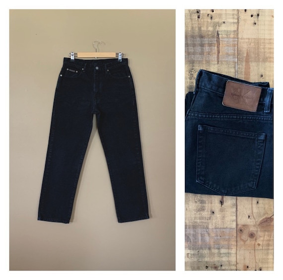31” Black Calvin Klein Jeans High Waisted / 90’s V