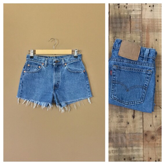 high waist jeans shorts levis