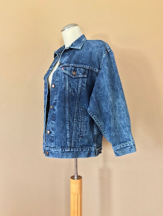 Levis Oversized Denim Jacket Large  / Vintage Jea… - image 3