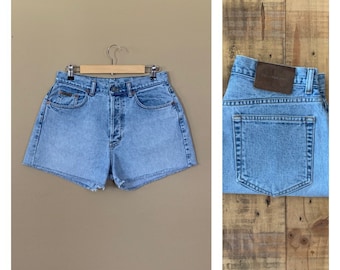 32” Button Fly Calvin Klein High Rise Denim Shorts / Calvin Klein Light Wash / 90s Denim Shorts /Calvin Cutoff Denim Shorts Size 13