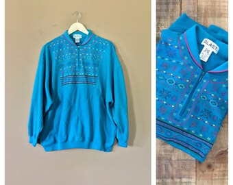 Sudadera abstracta de gran tamaño de los 90 /80s Sudadera/90s Pullover/Grunge Sweatshirt/Oversized Sweatshirt/Vintage Sweatshirt/80s Sweatshirt