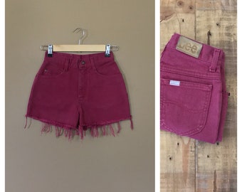 23” High Waisted Lee Denim Shorts/Jean Shorts/90s Shorts/Levis High Waisted Denim Shorts/Levis Cutoffs/Denim Cutoffs